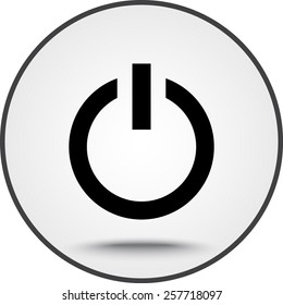 Power on/off button sign icon, vector illustration. Flat design style 
