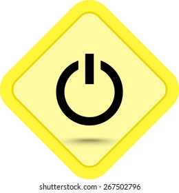 Power on/off button sign icon, vector illustration. Flat design style 