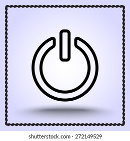 Power on/off button sign icon, vector illustration. Flat design style 