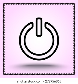 Power on/off button sign icon, vector illustration. Flat design style 