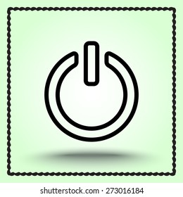 Power on/off button sign icon, vector illustration. Flat design style 