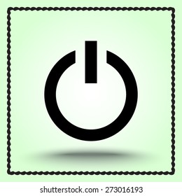 Power on/off button sign icon, vector illustration. Flat design style 