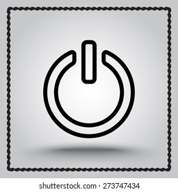 Power on/off button sign icon, vector illustration. Flat design style 