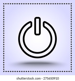 Power on/off button sign icon, vector illustration. Flat design style 