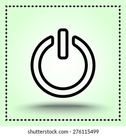 Power on/off button sign icon, vector illustration. Flat design style 