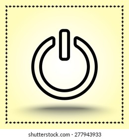 Power on/off button sign icon, vector illustration. Flat design style 