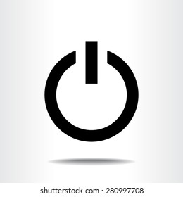 Power on/off button sign icon, vector illustration. Flat design style 