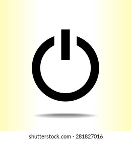 Power on/off button sign icon, vector illustration. Flat design style 