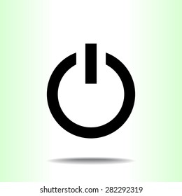 Power on/off button sign icon, vector illustration. Flat design style 