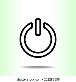 Power on/off button sign icon, vector illustration. Flat design style 