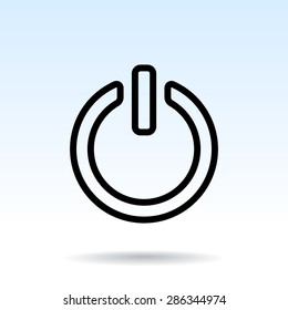 Power on/off button sign icon, vector illustration. Flat design style 