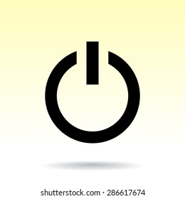 Power on/off button sign icon, vector illustration. Flat design style 