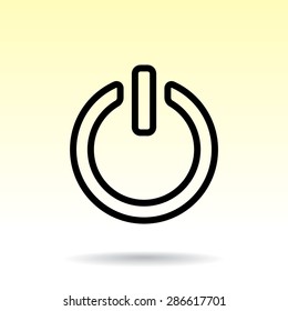 Power on/off button sign icon, vector illustration. Flat design style 