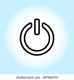 Power on/off button sign icon, vector illustration. Flat design style 