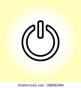 Power on/off button sign icon, vector illustration. Flat design style 