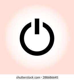 Power on/off button sign icon, vector illustration. Flat design style 
