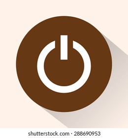 Power on/off button sign icon, vector illustration. Flat design style 