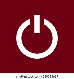 Power on/off button sign icon, vector illustration. Flat design style 