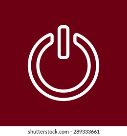 Power on/off button sign icon, vector illustration. Flat design style 