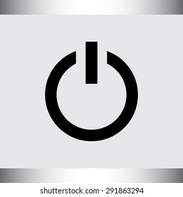 Power on/off button sign icon, vector illustration. Flat design style 