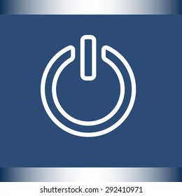 Power on/off button sign icon, vector illustration. Flat design style 