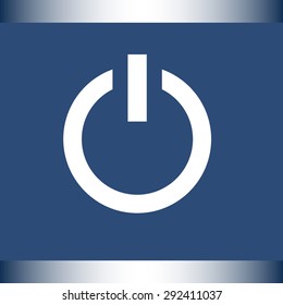 Power on/off button sign icon, vector illustration. Flat design style 