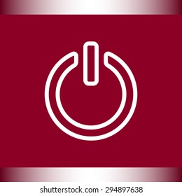 Power on/off button sign icon, vector illustration. Flat design style 