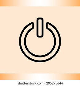 Power on/off button sign icon, vector illustration. Flat design style 
