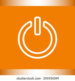Power on/off button sign icon, vector illustration. Flat design style 