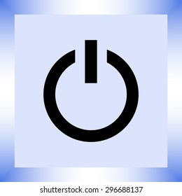 Power on/off button sign icon, vector illustration. Flat design style 