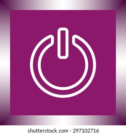 Power on/off button sign icon, vector illustration. Flat design style 