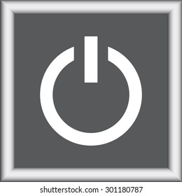 Power on/off button sign icon, vector illustration. Flat design style 