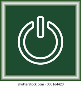 Power on/off button sign icon, vector illustration. Flat design style 