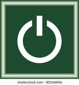 Power on/off button sign icon, vector illustration. Flat design style 