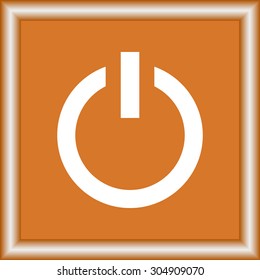 Power on/off button sign icon, vector illustration. Flat design style 