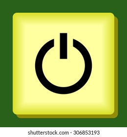Power on/off button sign icon, vector illustration. Flat design style 