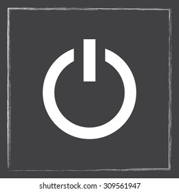 Power on/off button sign icon, vector illustration. Flat design style 