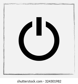 Power on/off button sign icon, vector illustration. Flat design style 