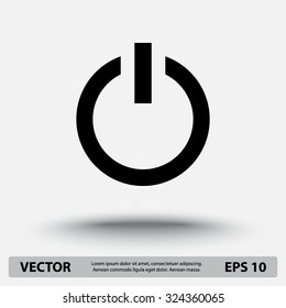 Power on/off button sign icon, vector illustration. Flat design style 