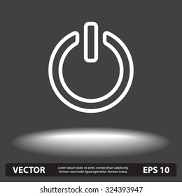 Power on/off button sign icon, vector illustration. Flat design style 