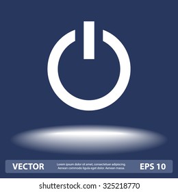 Power on/off button sign icon, vector illustration. Flat design style 