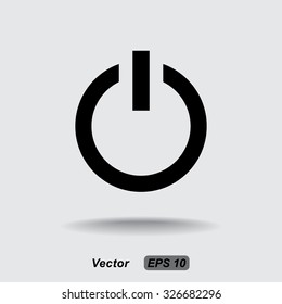 Power on/off button sign icon, vector illustration. Flat design style 