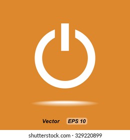 Power on/off button sign icon, vector illustration. Flat design style 