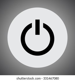 Power on/off button sign icon, vector illustration. Flat design style 