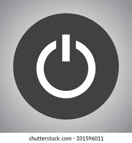Power on/off button sign icon, vector illustration. Flat design style 