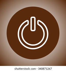Power on/off button sign icon, vector illustration. Flat design style 