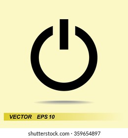 Power on/off button sign icon, vector illustration. Flat design style 