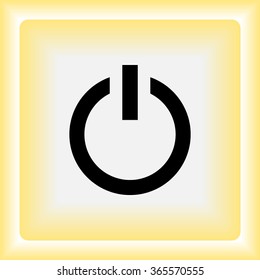 Power on/off button sign icon, vector illustration. Flat design style 
