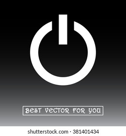 Power on/off button sign icon, vector illustration. Flat design style 