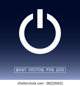 Power on/off button sign icon, vector illustration. Flat design style 